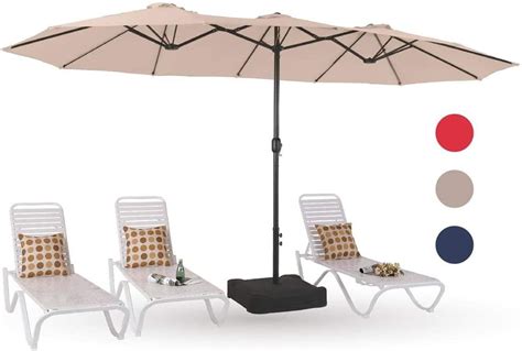 MF Studio 15ft Large Patio Umbrella Double-Sided Outdoor Market Pool ...