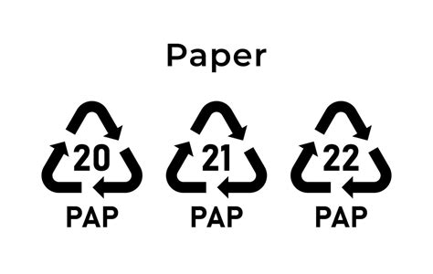 Recycling paper mark. Ecological recycling codes. Zero waste. Vector ...