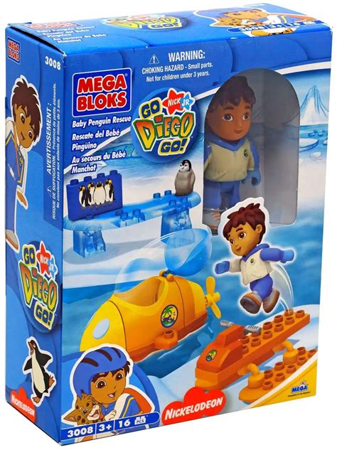 Mega Bloks Go Diego Go Baby Penguin Rescue Set 3008 - ToyWiz