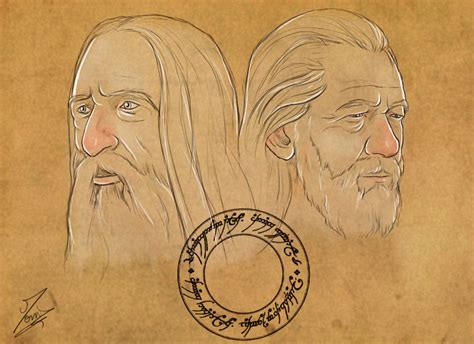 Gandalf and Saruman by Moumou38 on DeviantArt