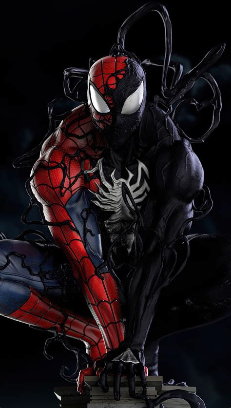 Spider Man Symbiote, marvel, venom, spiderman HD phone wallpaper | Pxfuel