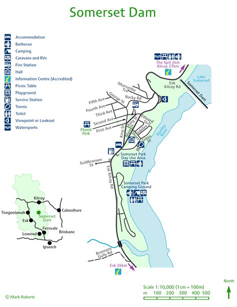 Somerset Dam, Somerset Region – Mark's Maps