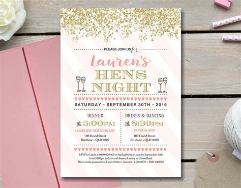 Hens Night Invitation Hens Party Invitation Printable