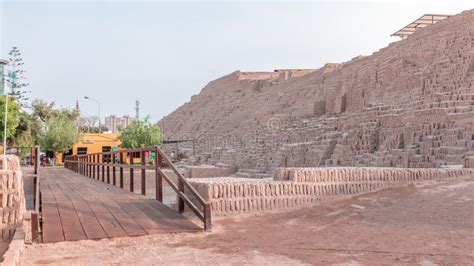 Pyramid of Huaca Pucllana Night Timelapse, Pre Inca Culture Ceremonial Building Ruins in Lima ...