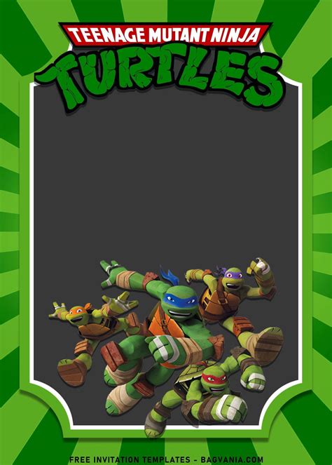 Download Now 10+ Awesome Teenage Mutant Ninja Turtles Birthday Invitation Templates #free # ...