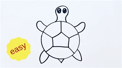 Simple Sea Turtle Drawing