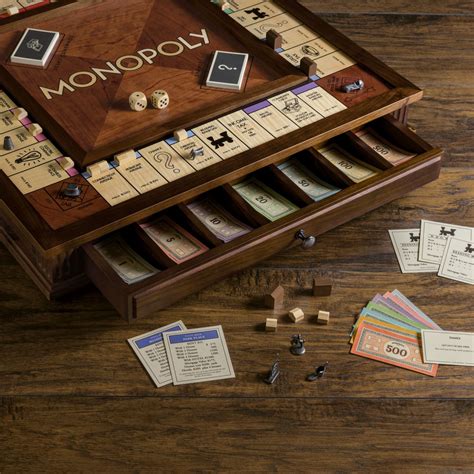 Walnut color desk top board game Monopoly-Wooden Decor Items - FRONT RUNNER