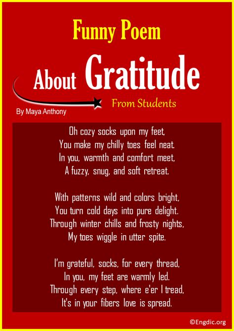 10 Most Funny Poems about Gratitude - EngDic