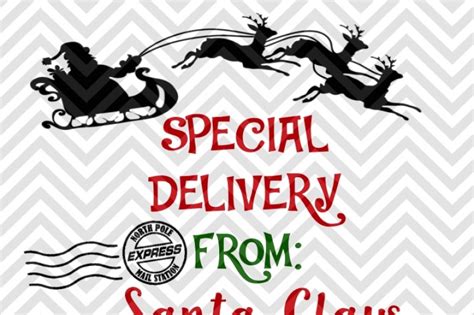 Special Delivery From Santa Claus Santa Sack Presents Christmas SVG and ...