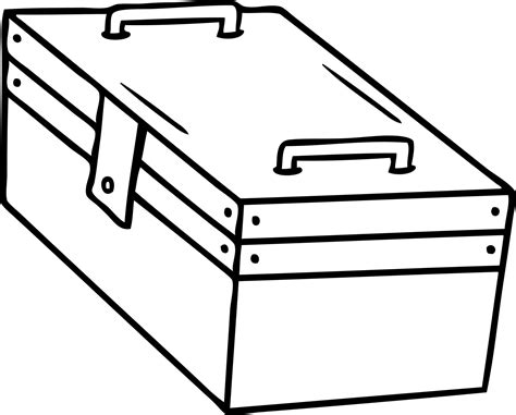 line drawing doodle of a metal tool box 11938583 Vector Art at Vecteezy