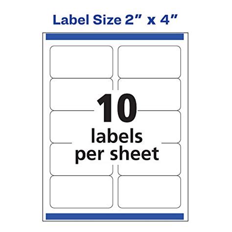 Avery Shipping Labels for Laser and Inkjet Printers, White, 2 x 4 ...