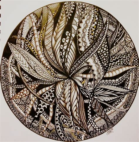 Zen tangle mandala zendala zentangle