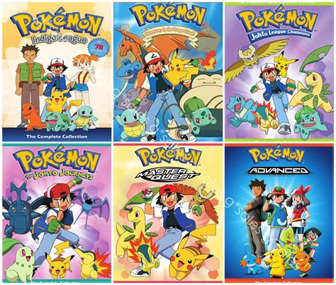 Pokemon Anime TV Series Complete Seasons 1-6 (1 2 3 4 5 6 ADVANCED) NEW ...