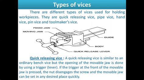 Part 2- Bench vice & Types of Vices - YouTube