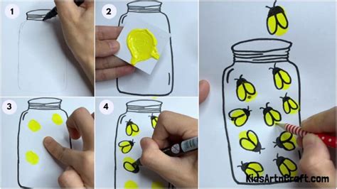 DIY Firefly With String Lights Craft Tutorial For Kids - Kids Art & Craft