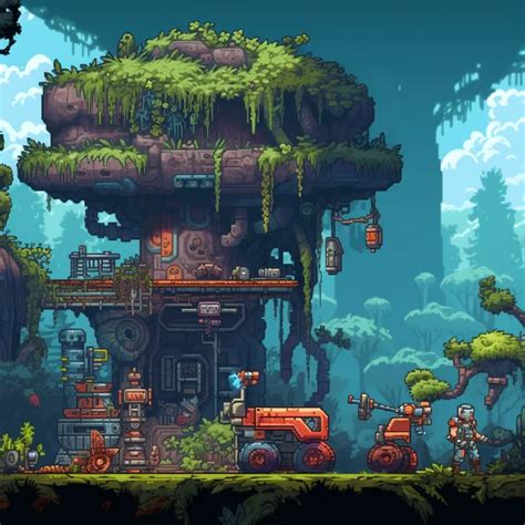 Pixel Art 2D Platformer Game Levels Midjourney Prompt - promptsideas.com