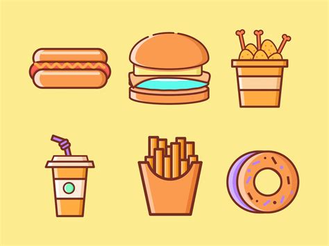 Fast Food Vector Icons (AI)