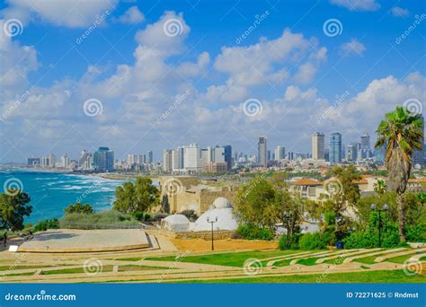 View of the Beach and Skyline of Tel-Aviv Editorial Image - Image of ...