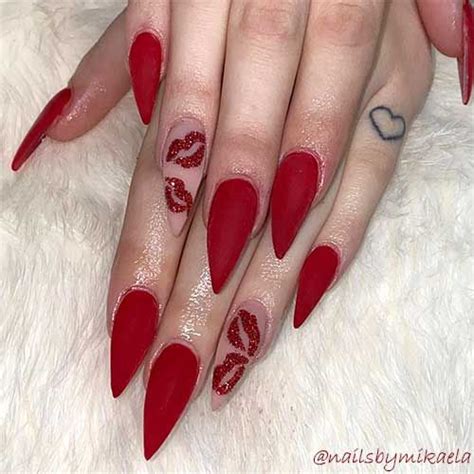 The Best Valentines Nail Ideas to Try in 2023 | Manicura de uñas, Uñas de gel rojas, Manicura