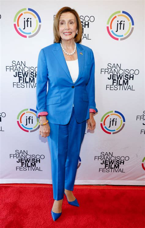 Nancy Pelosi Suits Up in Blue for San Francisco Jewish Film Festival