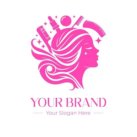 Premium Vector | Beauty salon hair and cosmetic logo design