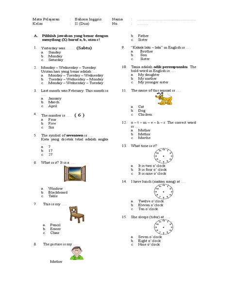 Materi Bahasa Inggris Kelas 2 Semester 2 - Homecare24