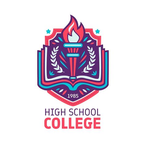 Free Vector | Hand drawn high school logo design