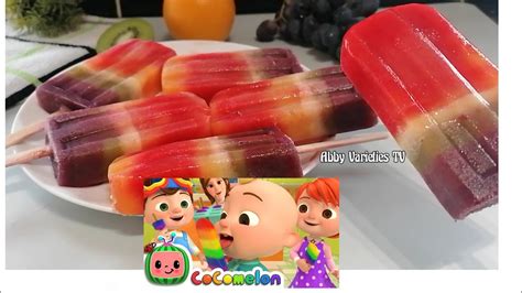 COCOMELON INSPIRED RAINBOW POPSICLES | RAINBOW FRUIT POPSICLES | DESSERT RECIPE | POPSICLES ...