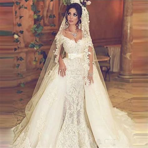 Arabian Wedding Dresses Romantic Vestido De Noiva Long Wedding Dress ...