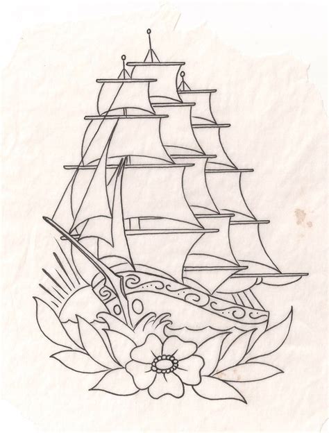 Primitive Ontario • ship tattoo flash