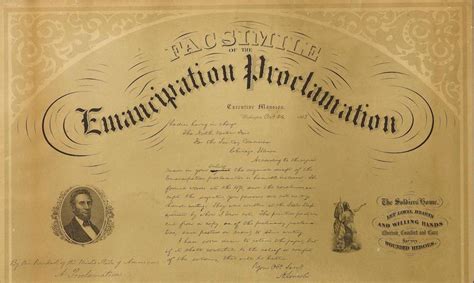 1863 "Facsimile Emancipation Proclamation" Antique Broadside by Edward ...