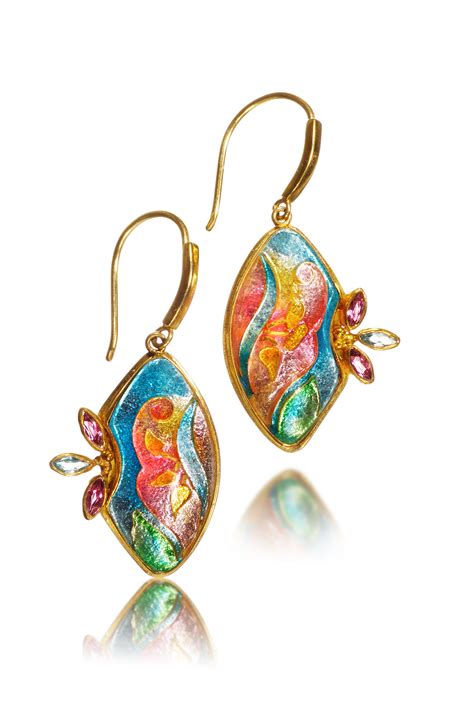 Cloisonne Jewelry | Lilium | Enamel Jewelry created by Patsy Croft | Patsy Croft Jewelry