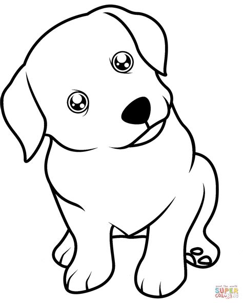 Cute Puppy coloring page | Free Printable Coloring Pages