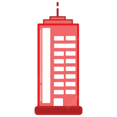 Tall Building Clipart Vector, Tall Building Red, Tower, Tall Building, Tall Buildings Clipart ...