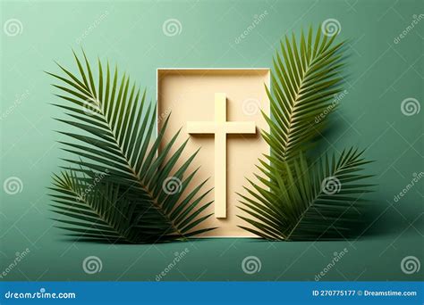 Palm Cross and Palm Leaves. Palm Sunday and Easter Day Concept Stock ...