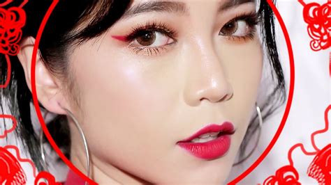 FUN RED MAKEUP l LUNAR CHINESE NEW YEAR MAKEUP LOOK - YouTube