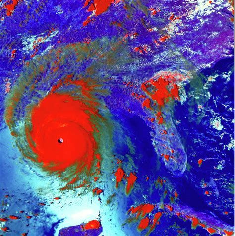 Coloured Satellite Image Of Hurricane Andrew Photograph by Nasa/science Photo Library