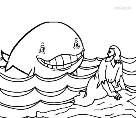 Printable Jonah and the Whale Coloring Pages For Kids