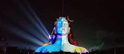 Adiyogi Shiva Statue At Night / Mesmerising night view of adiyogi lord shiva statue at isha yoga ...