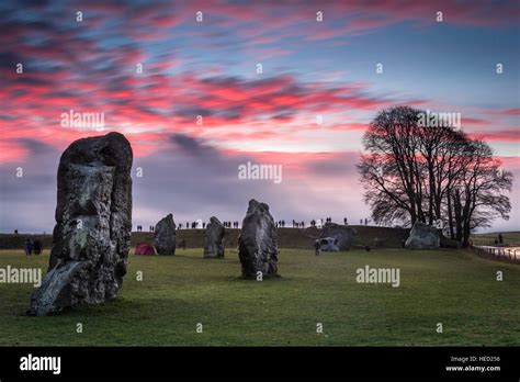 Avebury Winter Solstice Stock Photo - Alamy