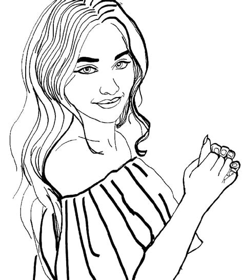 Happy Sabrina Carpenter Coloring Page - Free Printable Coloring Pages for Kids