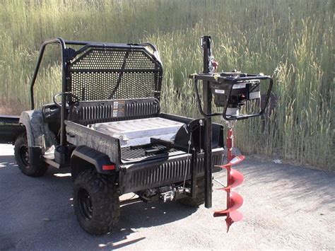 ATV Auger Attatchment (With images) | Atv trailers, Atv accessories, Atv attachments