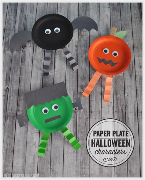 Paper Plate Halloween Characters - Vicky Barone