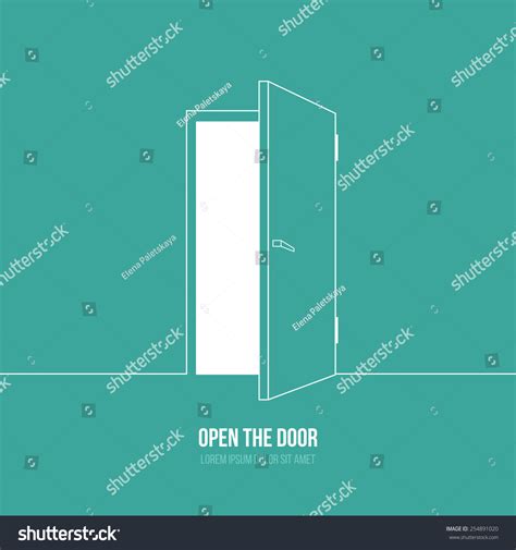 Vector Illustration Open Door Symbol Freedom Stock Vector (Royalty Free) 254891020 | Shutterstock