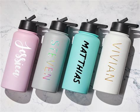 Personalized Water Bottle With Straw Insulated Water Bottle - Etsy