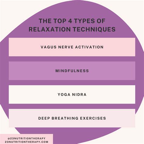 Relaxation Techniques: The Top 4 Types - 23 Nutrition Therapy