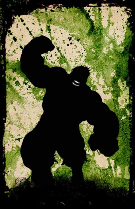 Hulk Silhouette Poster // Avengers // Giclee by DapperDragonArts | Hulk artwork, Hulk art ...