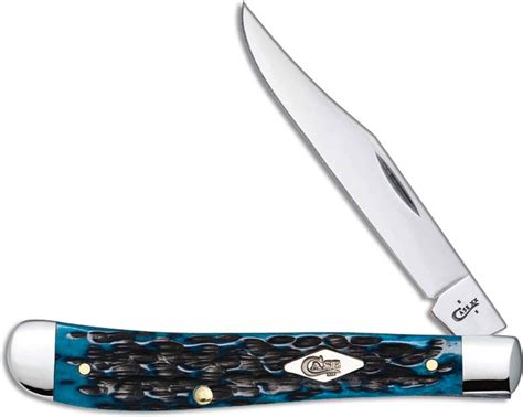 Case Slimline Trapper Knife 63631 Ocean Blue Bone 61048SS