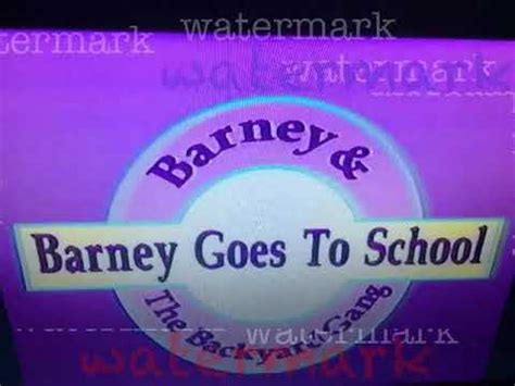 Thejagielskifamily: Barney Goes To School Uk Vhs