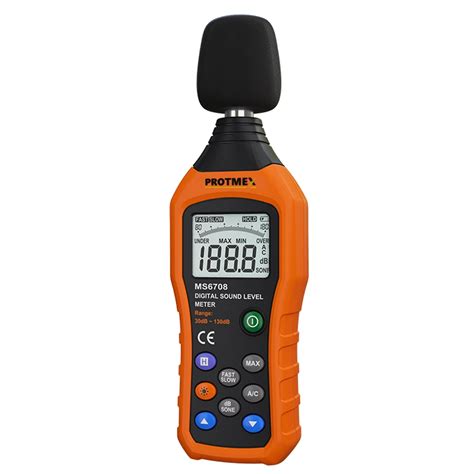 A/C Digital Sound Level Meter Noise Meters Decibel Tester 30~130dB Measurer with Fast/Slow ...